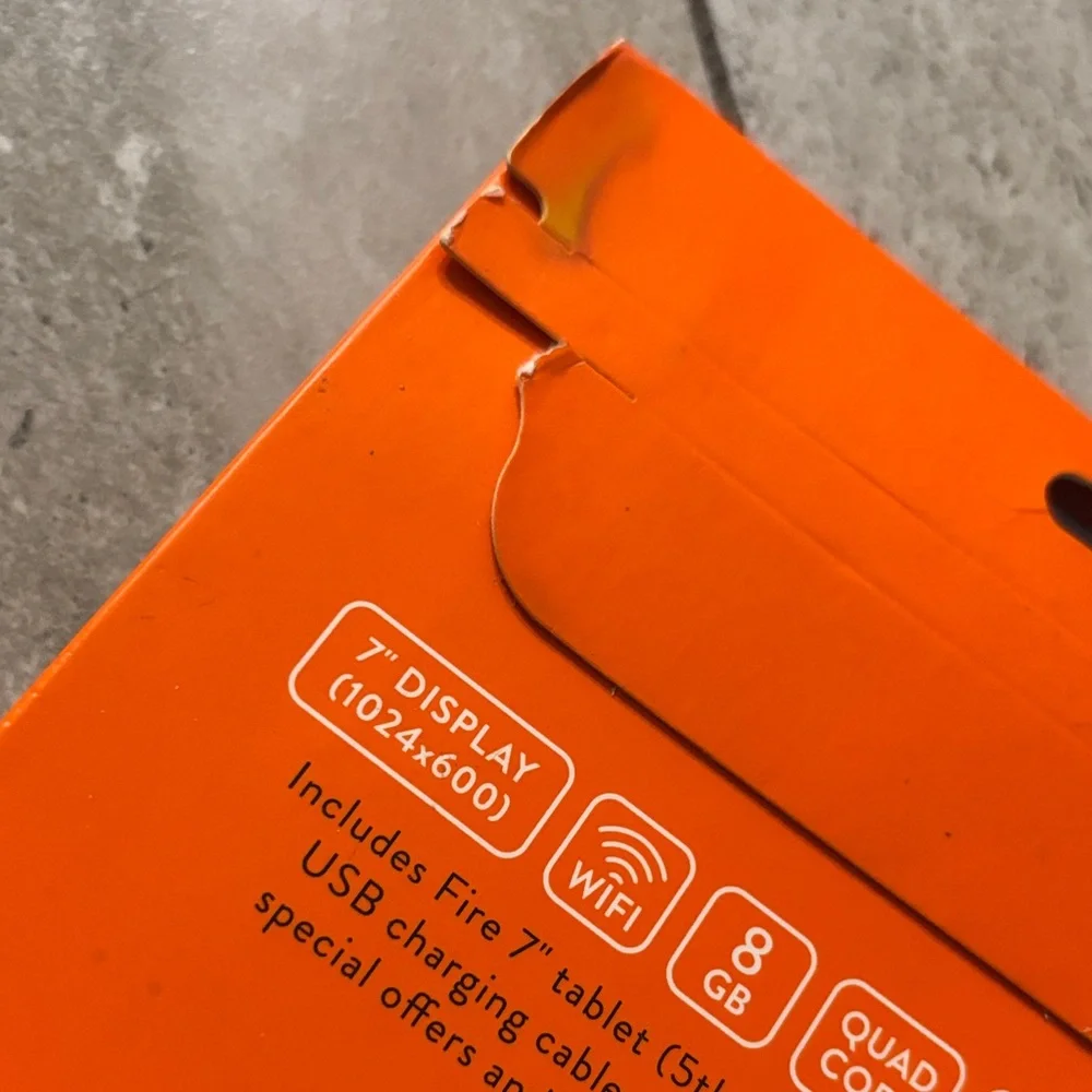 Amazon Fire Tablet - Orange and Black